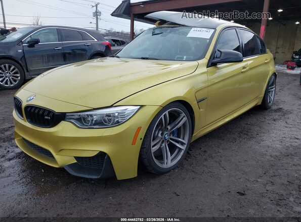 WBS8M9C54G5D30672 2016 BMW M3 Gold Przód lewy