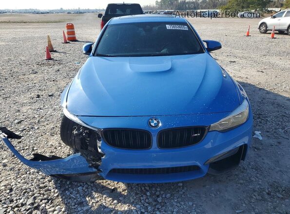 WBS8M9C57J5L01199 2018 BMW M3 Синий Вид спереди