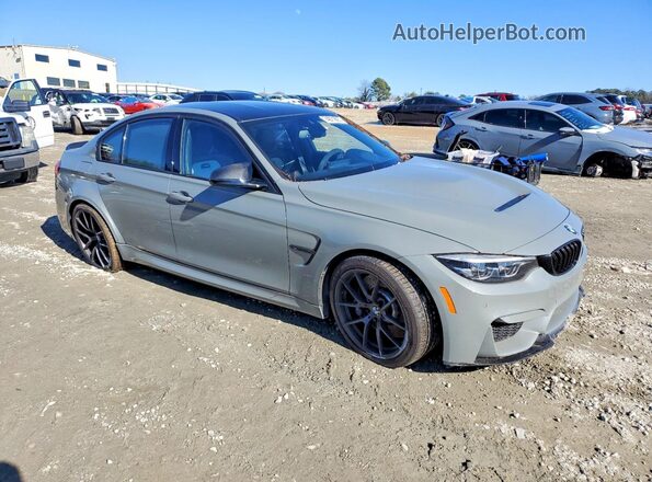 WBS8M9C59J5L00524 2018 BMW M3 Серый Передняя правая четверть