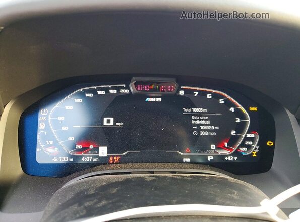 WBSDZ0C06PCL97640 2023 BMW M8 Blue Widok zestawu wskaźników