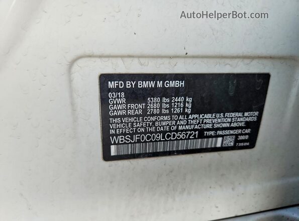WBSJF0C09LCD56721 2020 BMW M5 Белый Вид подкапотного пространства