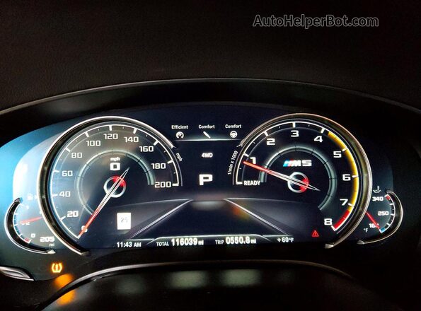 WBSJF0C55KB284364 2019 BMW M5 Угольный Вид щитка приборов