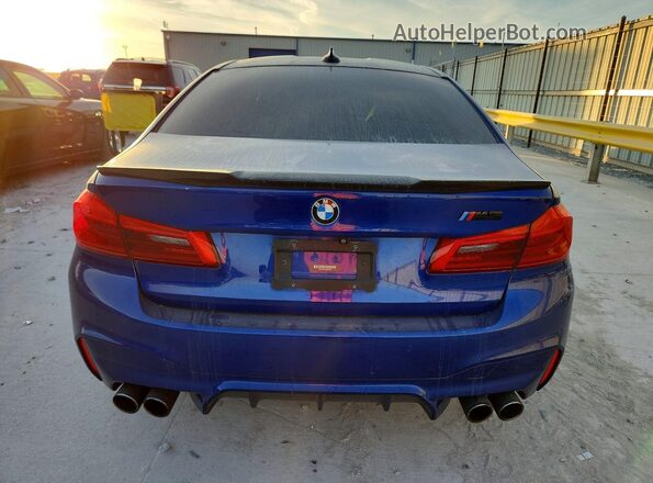 WBSJF0C59JB282440 2018 BMW M5 Blue Widok z tyłu