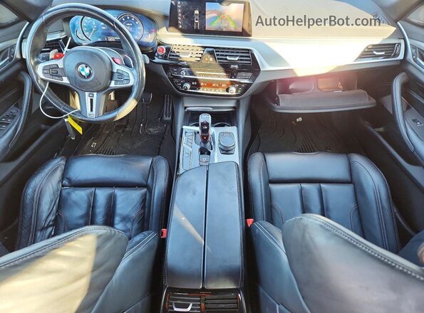 WBSJF0C5XKB285008 2019 BMW M5 Black Вид панелі приладів