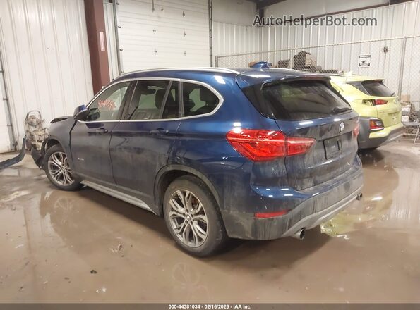 WBXHT3C38GP887188 2016 BMW X1 Синий Задняя левая четверть