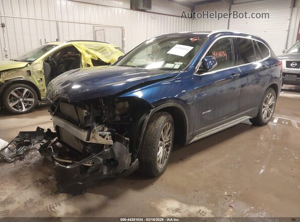 WBXHT3C38GP887188 2016 BMW X1 Синий Передняя левая четверть