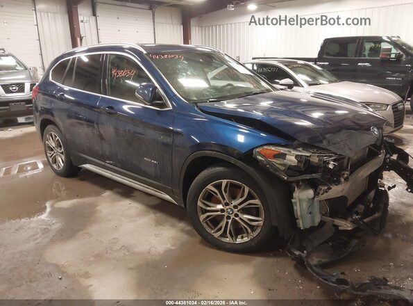 WBXHT3C38GP887188 2016 BMW X1 Синий Передняя правая четверть