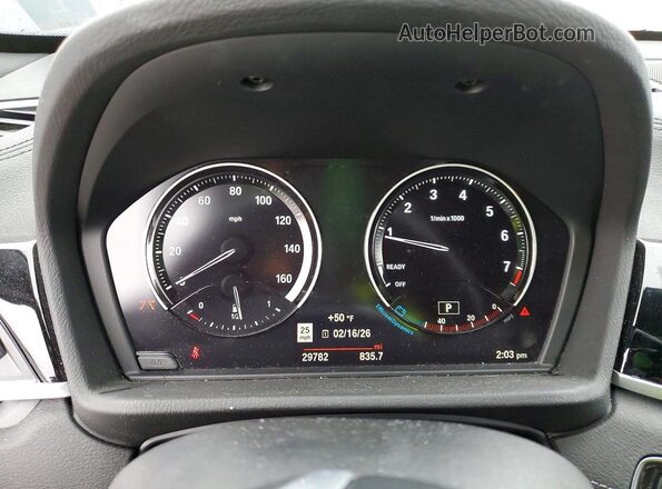 WBXJG7C02N5V40645 2022 BMW X1 Черный Вид щитка приборов