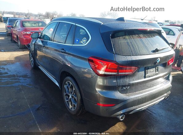 WBXJG7C0XM5U18713 2021 BMW X1 Серый Задняя левая четверть