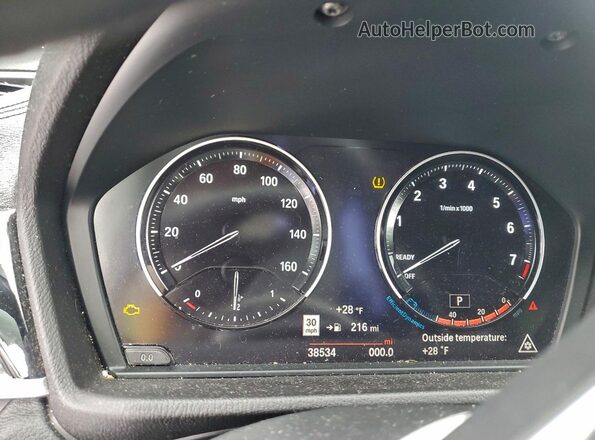 WBXYJ1C03M5S09665 2021 BMW X2 White ხელსაწყოთა პანელის ხედი