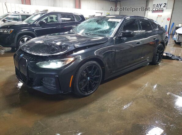 WBY33AW05NFM42406 2022 BMW I4 Черный Передняя левая четверть