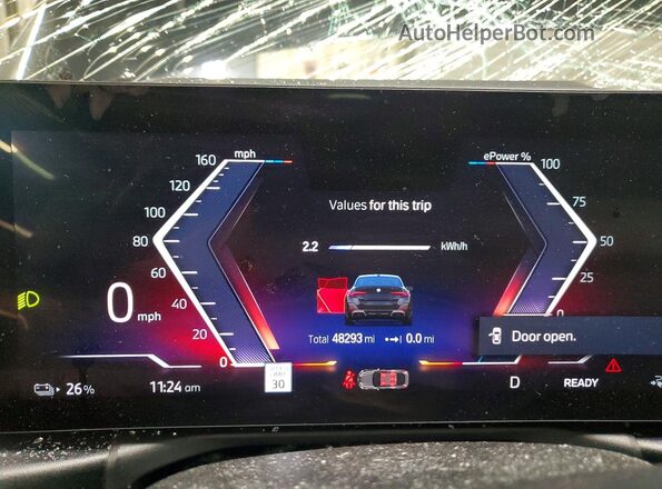 WBY33AW05NFM42406 2022 BMW I4 Черный Вид щитка приборов