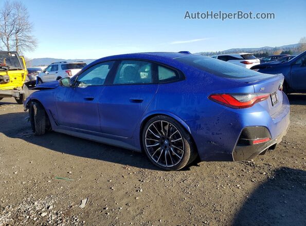 WBY33AW07NFM77108 2022 BMW I4 Синий Задняя левая четверть