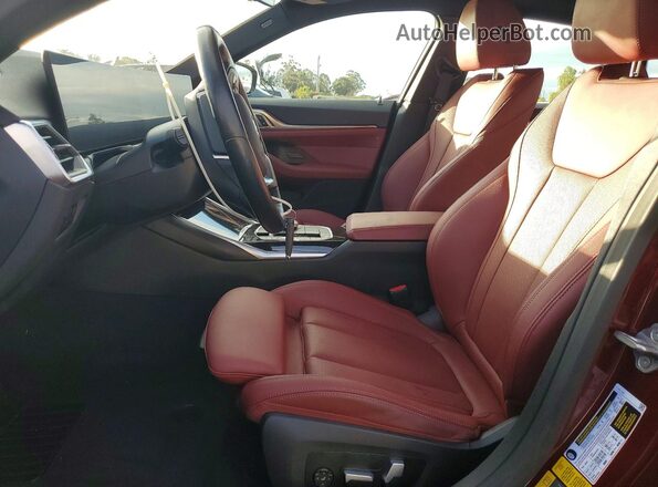WBY43AW04PFR35646 2023 BMW I4 Burgundy წინა სალონის ხედი