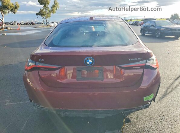 WBY43AW04PFR35646 2023 BMW I4 Burgundy უკანა ხედი