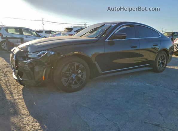 WBY43AW0XRFT38133 2024 BMW I4 Черный Передняя левая четверть
