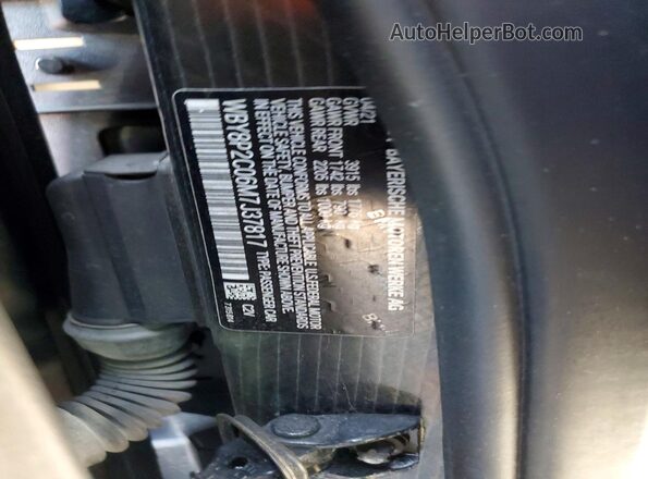 WBY8P2C06M7J37817 2021 BMW OTHER Black VIN կոդի պիտակի տեսք