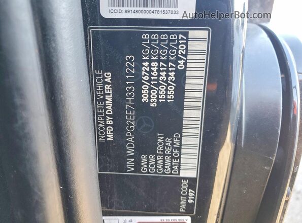 WDAPG2EE7H3311223 2017 MERCEDES-BENZ METRIS Черный Вид наклейки с VIN-кодом