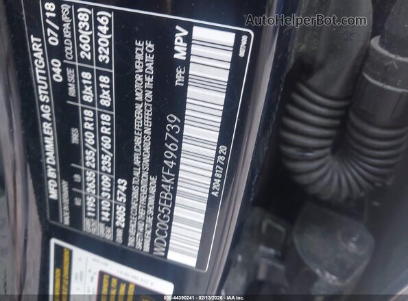WDC0G5EB4KF496739 2019 MERCEDES-BENZ GLC 350E Black Շարժիչի բաժամունքի տեսք