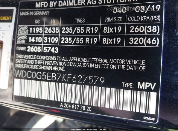 WDC0G5EB7KF627579 2019 MERCEDES-BENZ GLC 350E Black Շարժիչի բաժամունքի տեսք