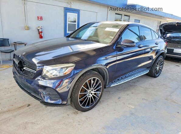 WDC0J4KB0JF345623 2018 MERCEDES-BENZ GLC-CLASS Синий Передняя левая четверть