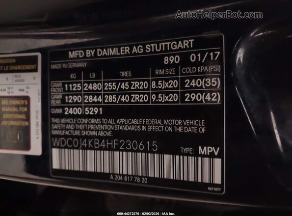 WDC0J4KB4HF230615 2017 MERCEDES-BENZ GLC 300 COUPE Dark Blue Vista del compartimento del motor