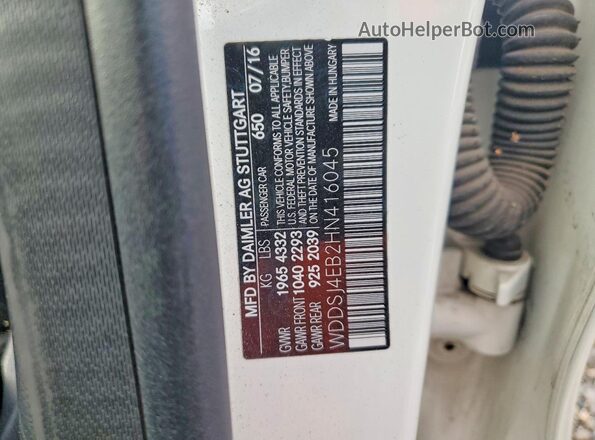 WDDSJ4EB2HN416045 2017 MERCEDES-BENZ CLA-CLASS White ძრავის განყოფილების ხედი