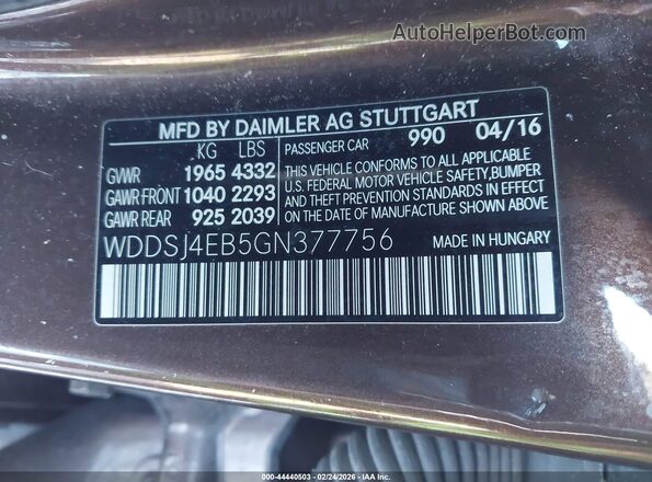 WDDSJ4EB5GN377756 2016 MERCEDES-BENZ CLA 250 Black Շարժիչի բաժամունքի տեսք