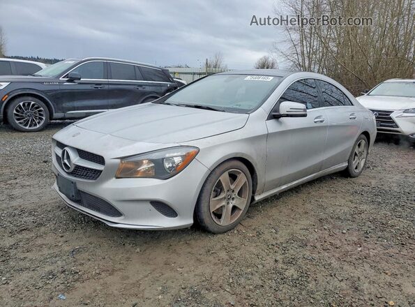 WDDSJ4EB7JN545985 2018 MERCEDES-BENZ CLA-CLASS Silver წინა მარცხენა ხედი სამი მეოთხედიდან