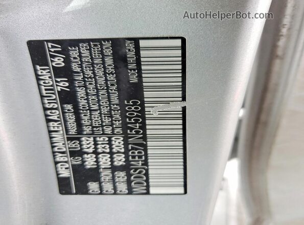 WDDSJ4EB7JN545985 2018 MERCEDES-BENZ CLA-CLASS Silver ძრავის განყოფილების ხედი