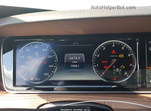 WDDUG8CB6GA236168 2016 MERCEDES-BENZ S-CLASS White Widok tylnych siedzeń