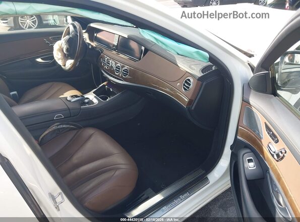 WDDUG8CB6GA236168 2016 MERCEDES-BENZ S-CLASS White Widok wnętrza z przodu
