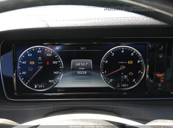 WDDUG8CB7HA335681 2017 MERCEDES-BENZ S-CLASS Black Вид задніх сидінь