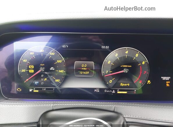 WDDUG8DB1KA444157 2019 MERCEDES-BENZ S-CLASS Black Widok tylnych siedzeń