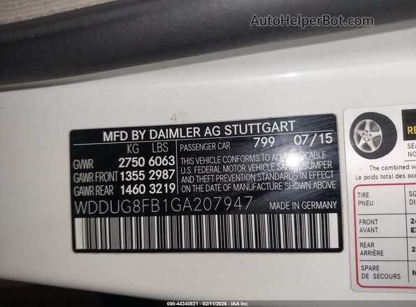 WDDUG8FB1GA207947 2016 MERCEDES-BENZ S-CLASS Белый Вид подкапотного пространства