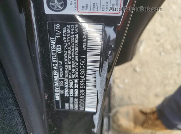 WDDUG8FB9HA309501 2017 MERCEDES-BENZ S Черный Вид подкапотного пространства