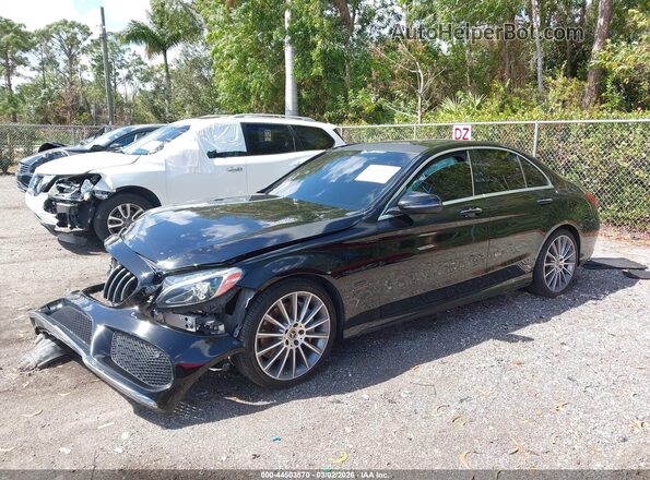 WDDWF4JB0JR388267 2018 MERCEDES-BENZ C-CLASS Черный Передняя левая четверть