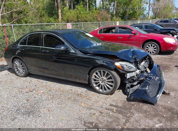 WDDWF4JB0JR388267 2018 MERCEDES-BENZ C-CLASS Черный Передняя правая четверть