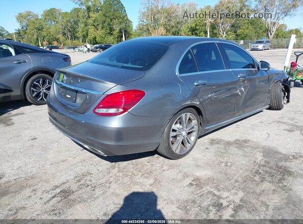 WDDWF4JB7HR248856 2017 MERCEDES-BENZ C-CLASS Серый Задняя правая четверть