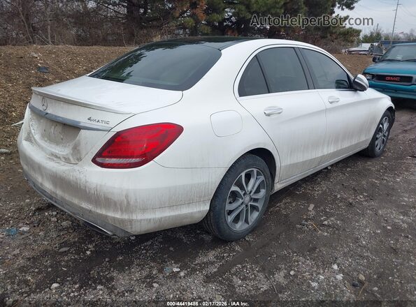 WDDWF4KB5GR126591 2016 MERCEDES-BENZ C-CLASS Белый Задняя правая четверть