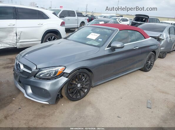 WDDWK4JB4HF424761 2017 MERCEDES-BENZ C-CLASS Серый Передняя левая четверть