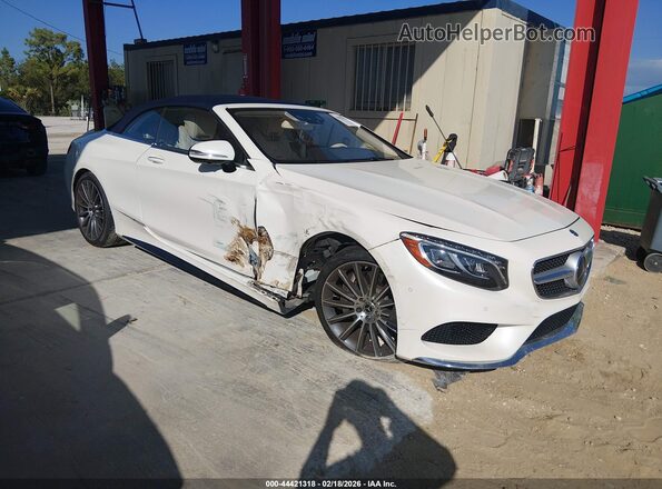 WDDXK8CB6HA031186 2017 MERCEDES-BENZ S-CLASS Белый Передняя правая четверть