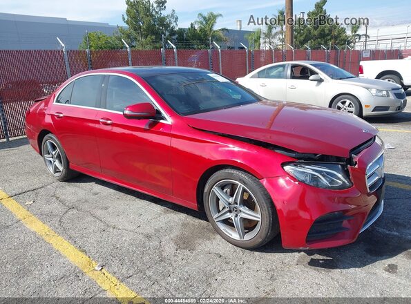 WDDZF4JB7KA527646 2019 MERCEDES-BENZ E-CLASS Бордовый Передняя правая четверть