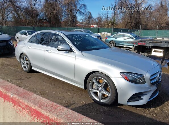 WDDZF4KB3HA036028 2017 MERCEDES-BENZ E-CLASS Серебряный Передняя правая четверть