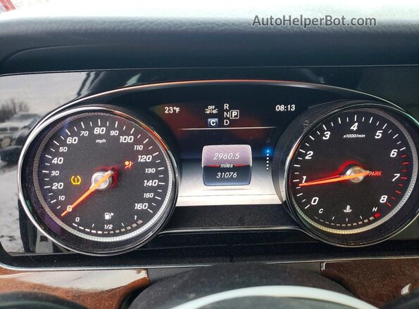 WDDZF4KB8KA636597 2019 MERCEDES-BENZ E White Вид щитка приладів