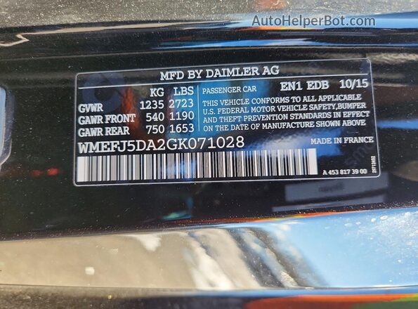 WMEFJ5DA2GK071028 2016 SMART FORTWO Orange Widok komory silnika
