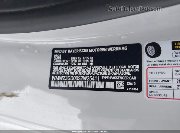 WMW23GD00S2W25411 2025 MINI HARDTOP Белый Вид подкапотного пространства
