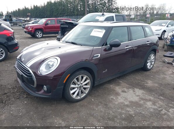 WMWLU1C57H2F28276 2017 MINI CLUBMAN Бордовый Передняя левая четверть