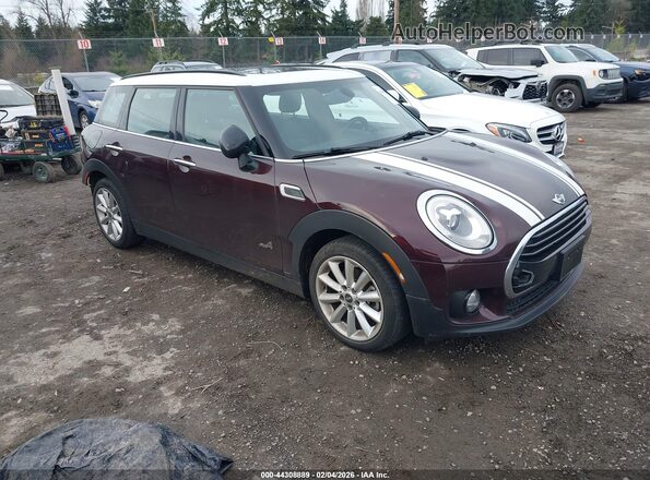 WMWLU1C57H2F28276 2017 MINI CLUBMAN Бордовый Передняя правая четверть