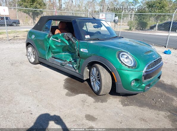WMWWJ5C07M3N26546 2021 MINI CONVERTIBLE Зеленый Передняя правая четверть